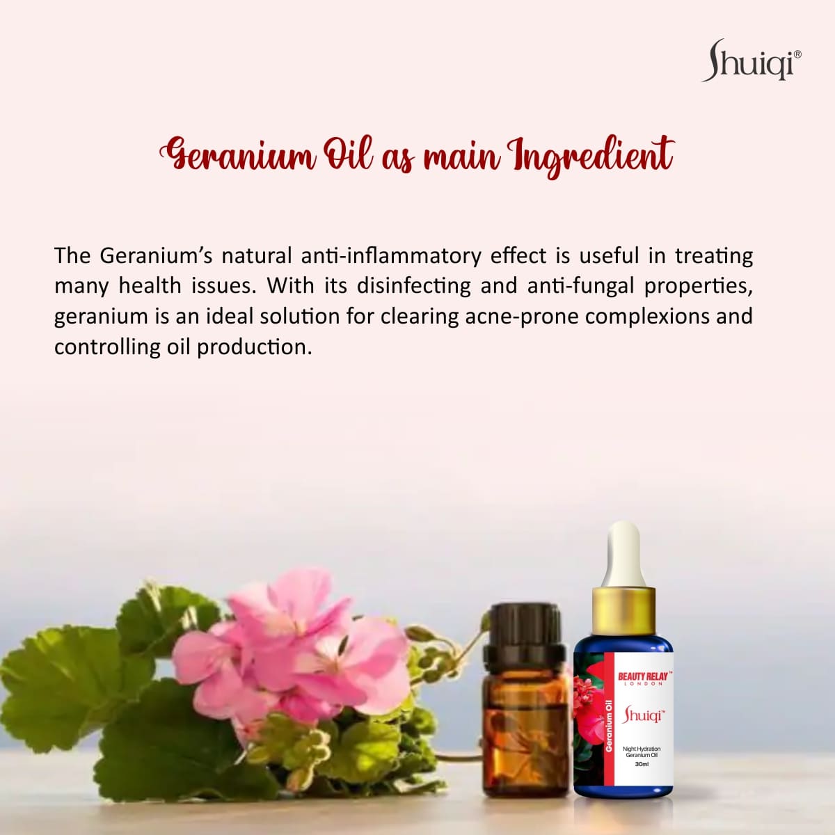 Shuiqi Night Hydration Geranium Oil With Sunflower Oil