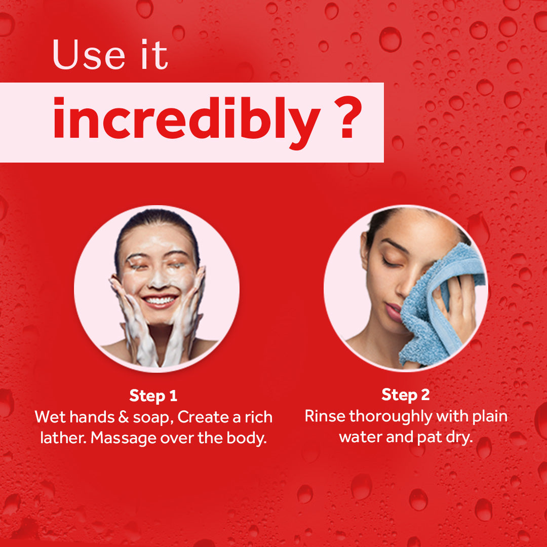 Atulya Rose & Geranium Handcrafted Soap | Hydrates & Refreshes | SLS & Paraben Free | For All Skin Types | 125 gm