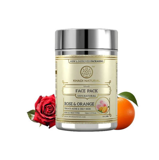 Khadi Natural Rose & Orange Face Pack - 50gm