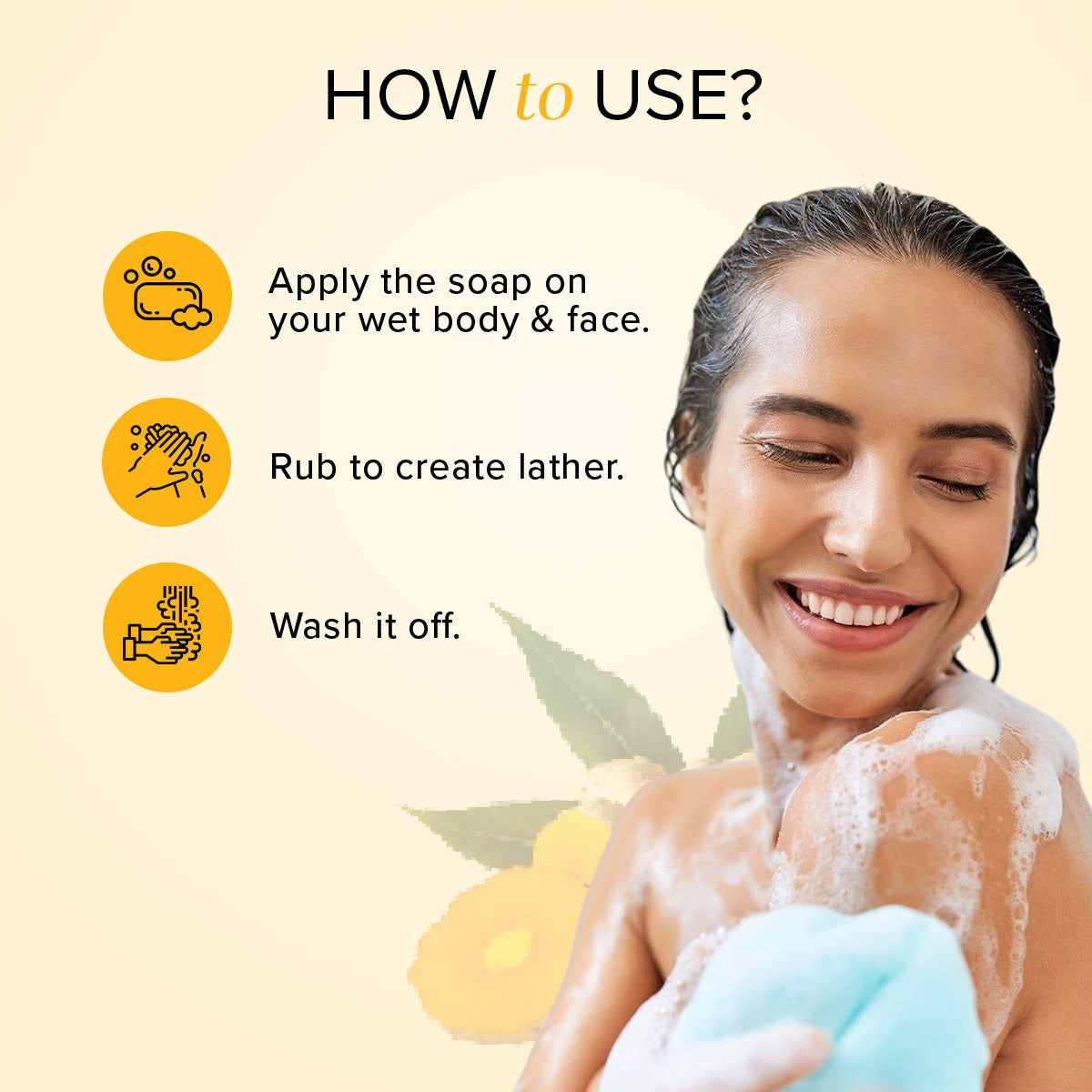 hadi Natural Chandan Haldi Soap Skin Brightening Pack of 3 (3×125g)