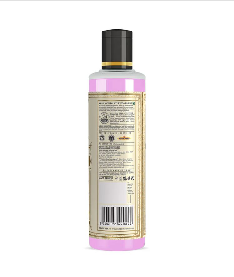 Khadi Natural Rose & Honey Moisturizer - 210ml