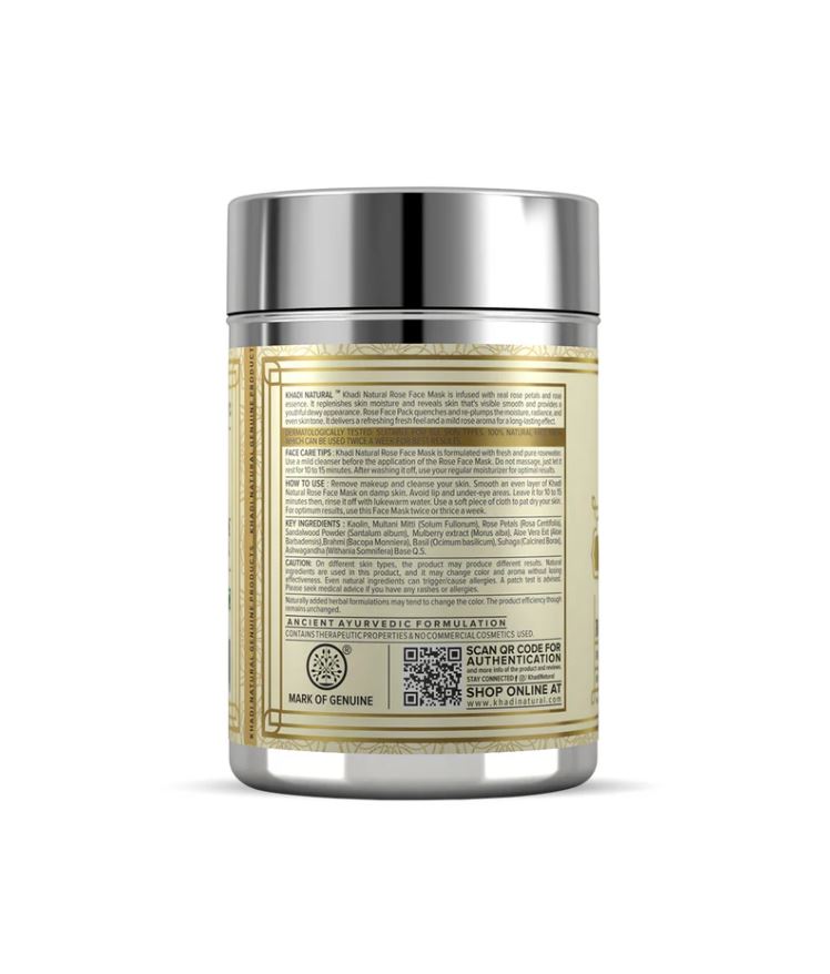 Khadi Natural Rose Face Mask - 50gm