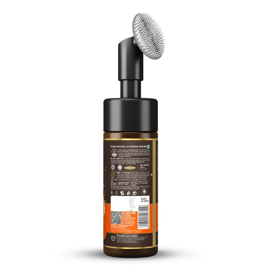 Khadi Natural Vitamin C Foaming Face Wash Within - Built Face Brush - 150ml