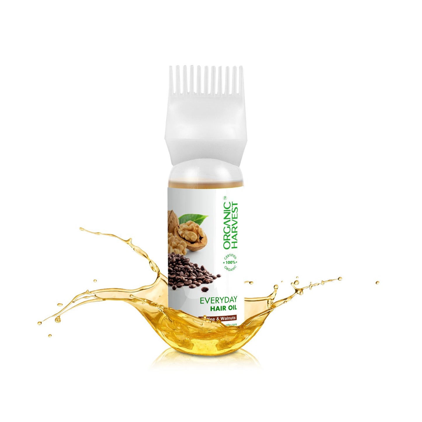 Everyday Oil: Coffee & Walnuts | For Dry & Frizzy Hair | Anti-hairfall Oil For Men & Women | 100% American Certified Organic | Sulphate and Paraben-free - 150ml