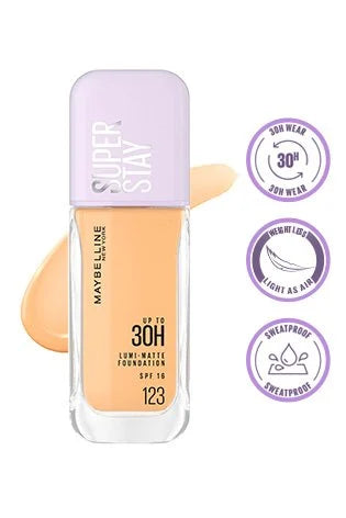 Maybelline New York Super Stay Lumi Matte Liquid Foundation, 123 - 35 ml