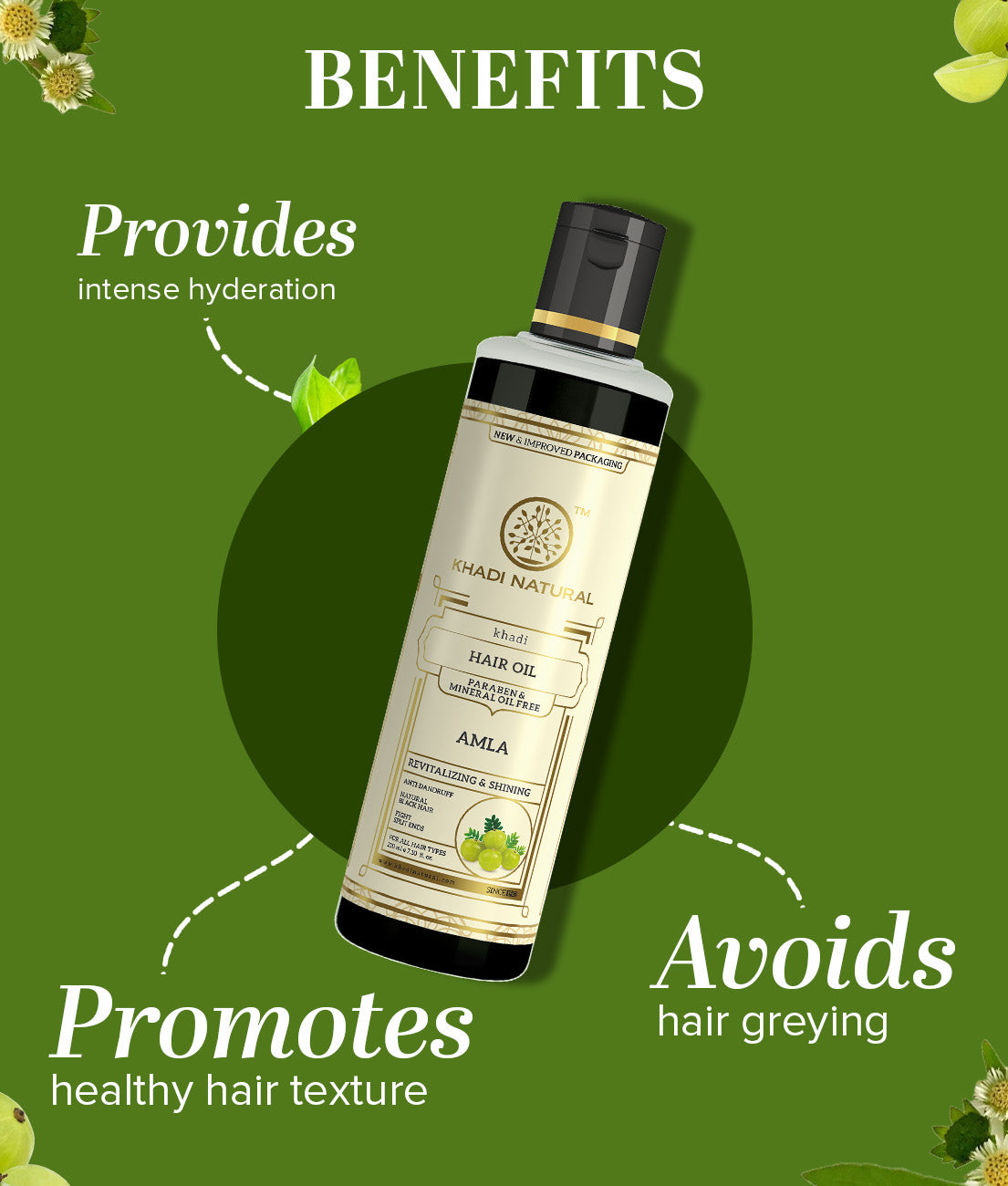 Khadi Natural Pure Amla Hair Oil Paraben & Mineral Oil Free (210ml)