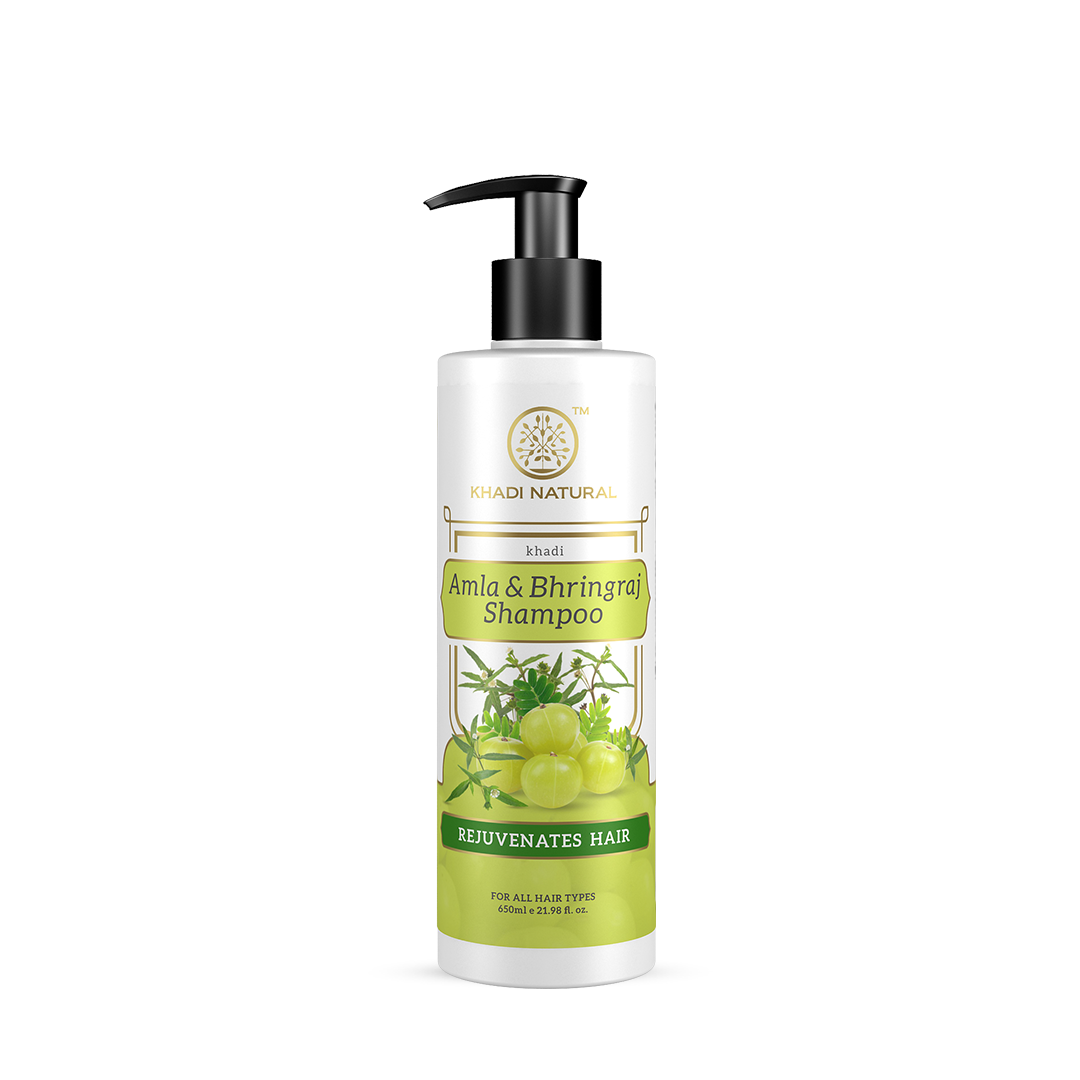Khadi Natural Amla & Bhringraj Cleanser Shampoo Pack of 3 (630ml)