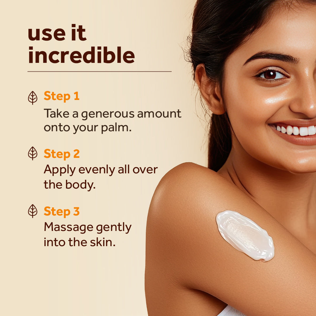 Atulya Vitamin C Body Lotion Enriched With Alpha Arbutin | Brightens Skin, Fades Spots | Quick Absorbing | For all skin types | 400 ml