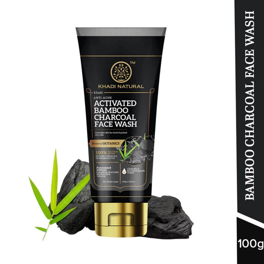 Khadi Natural Activated Bamboo Charcoal Face Wash - 100gm