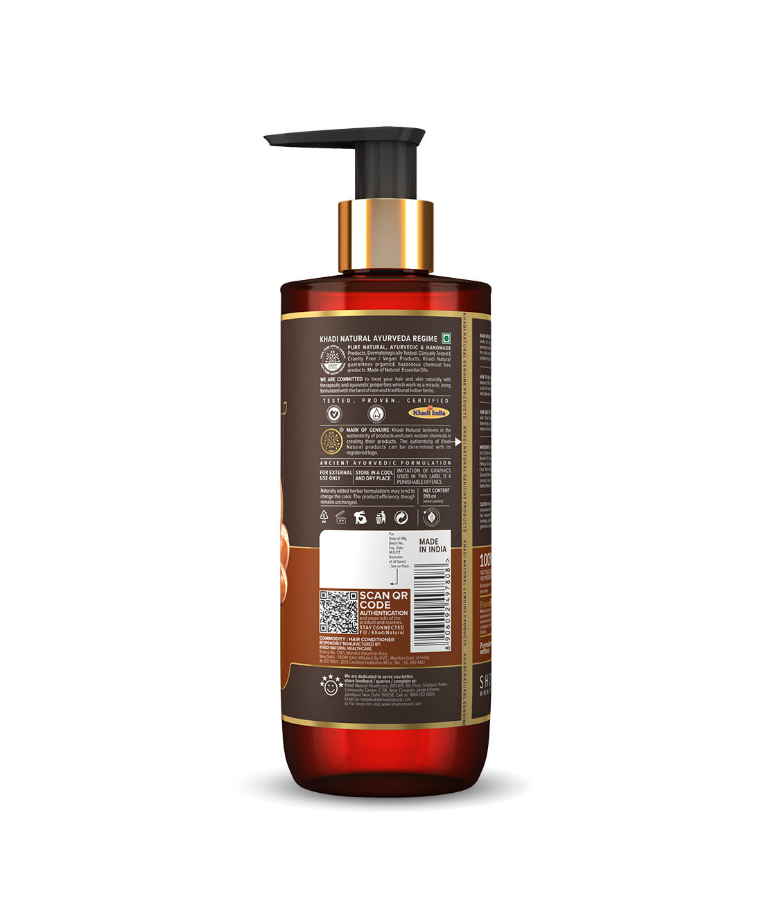Khadi Natural Hibiscus & Aloevera Hair Conditioner Powered Botanics Smooth Hair (310ml)