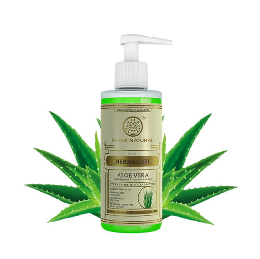Khadi Natural Aloe Vera Gel With Liquorize & Cucumber Extracts - 500ml
