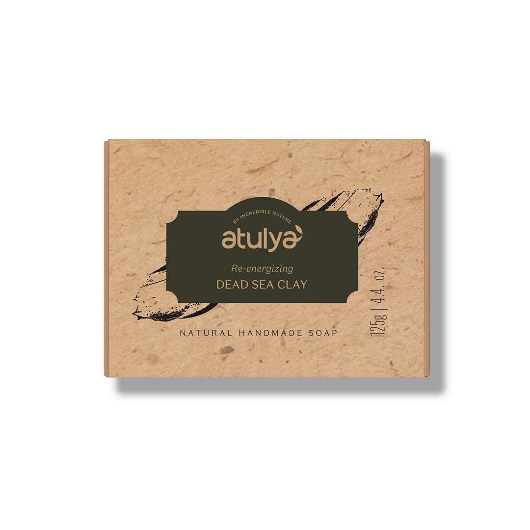 Atulya Dead Sea Clay Soap | Detoxifies Skin, Deep Cleansing | SLS & Paraben Free | For all skin types | 125 gm