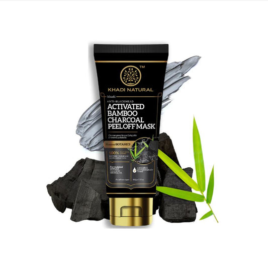 Khadi Natural Activated Bamboo Charcoal Peel Off Mask - 100gm