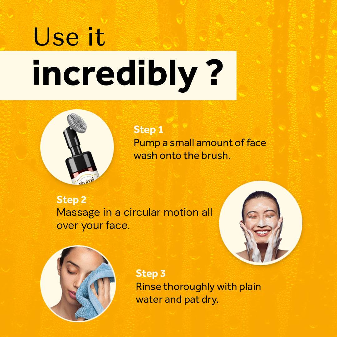 Atulya Vedic Ubtan Foaming Face Wash With Pump | Brightens & Clears Skin | 100 ml
