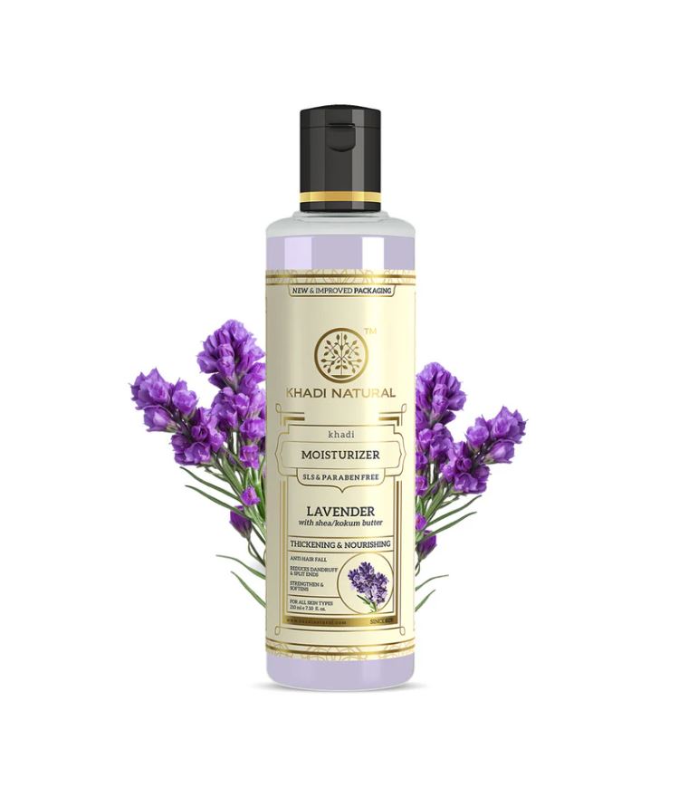 Khadi Natural Lavender Moisturizer with Sheabutter - Paraben Free - 210ml