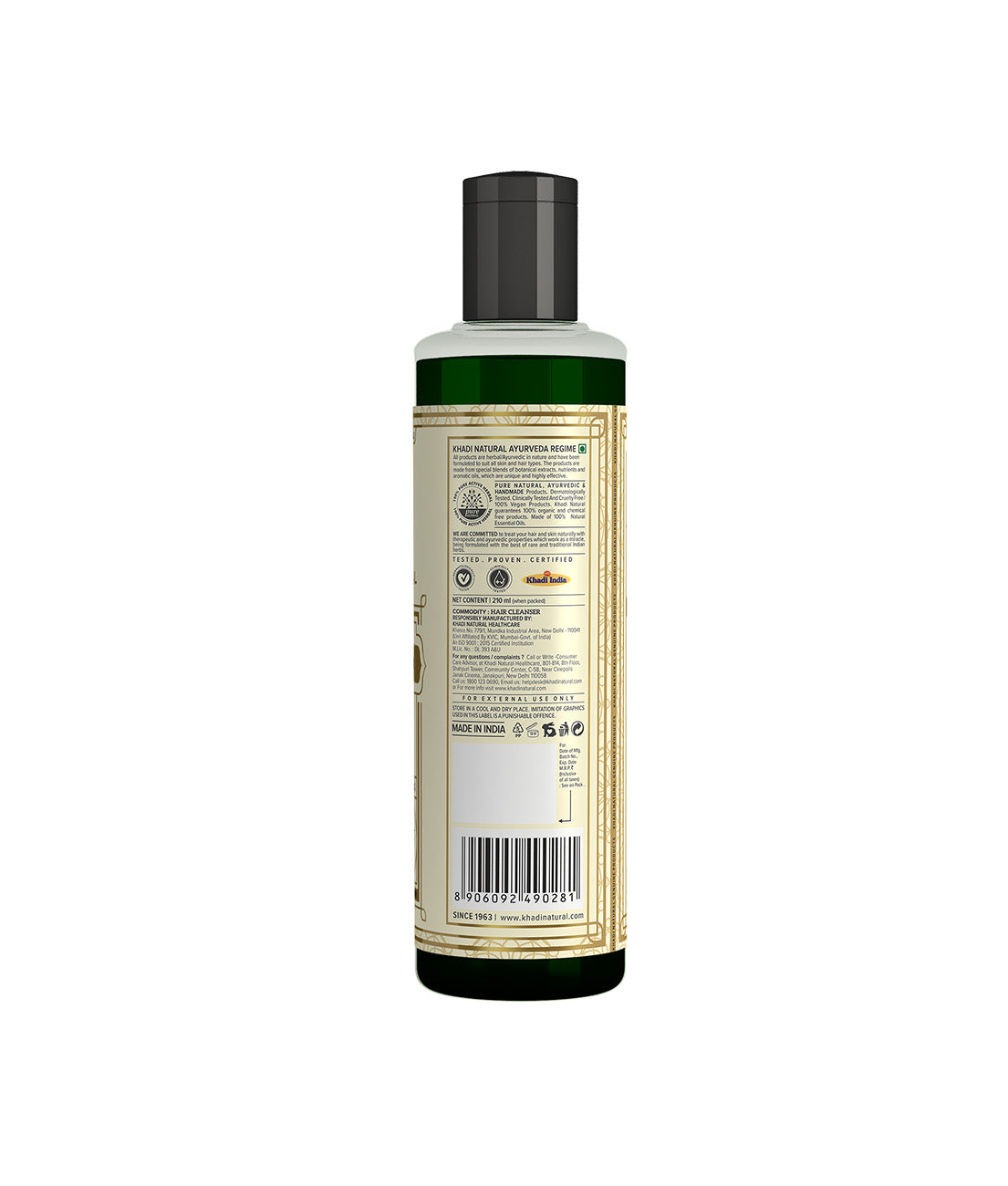 Khadi Natural Ayurvedic Neem Sat Hair Cleanser Shampoo (210ml)