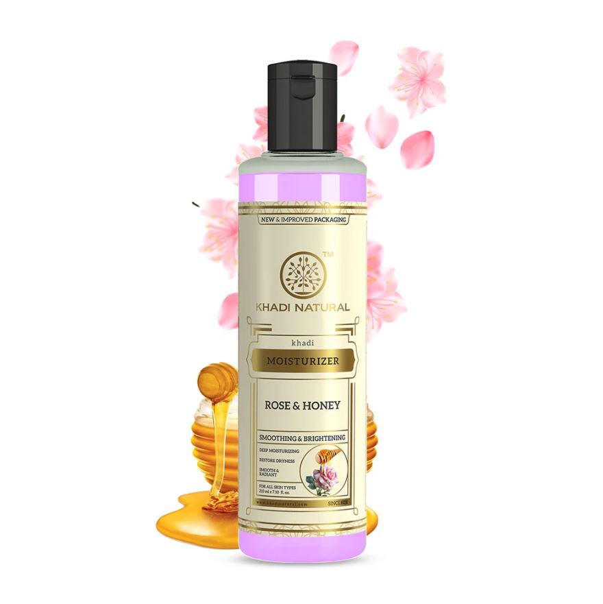 Khadi Natural Rose & Honey Moisturizer - 210ml