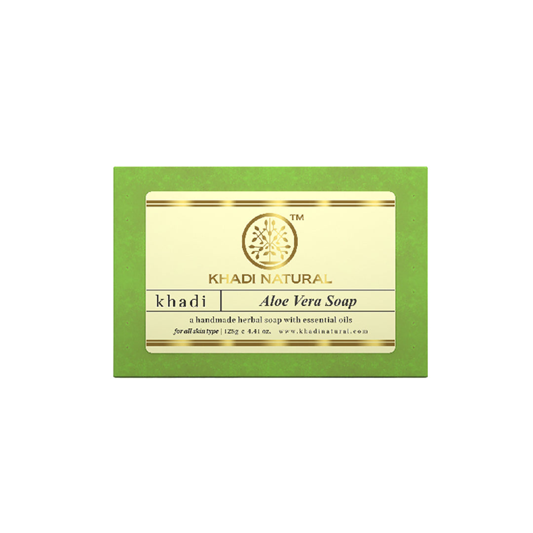 Khadi Natural Organic Aloevera Soap Gentle Cleansing (375g)