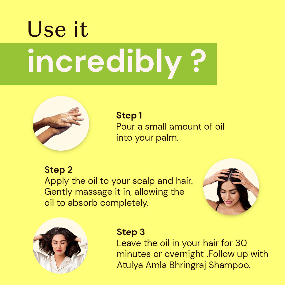 Atulya Amla & Bhringraj Hair Oil | Reduces Hair Fall, Boosts Strength | 200 ml