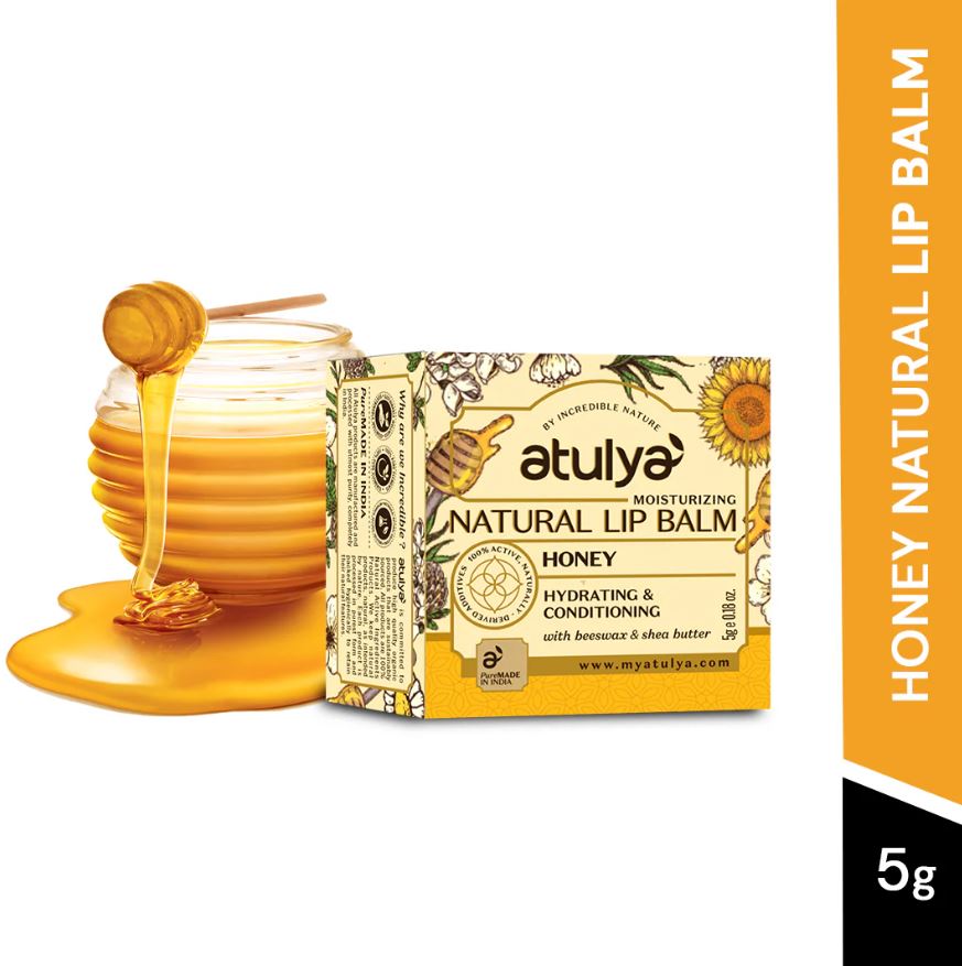 Atulya Honey Lip Balm for Hydrating Lips - 5gm