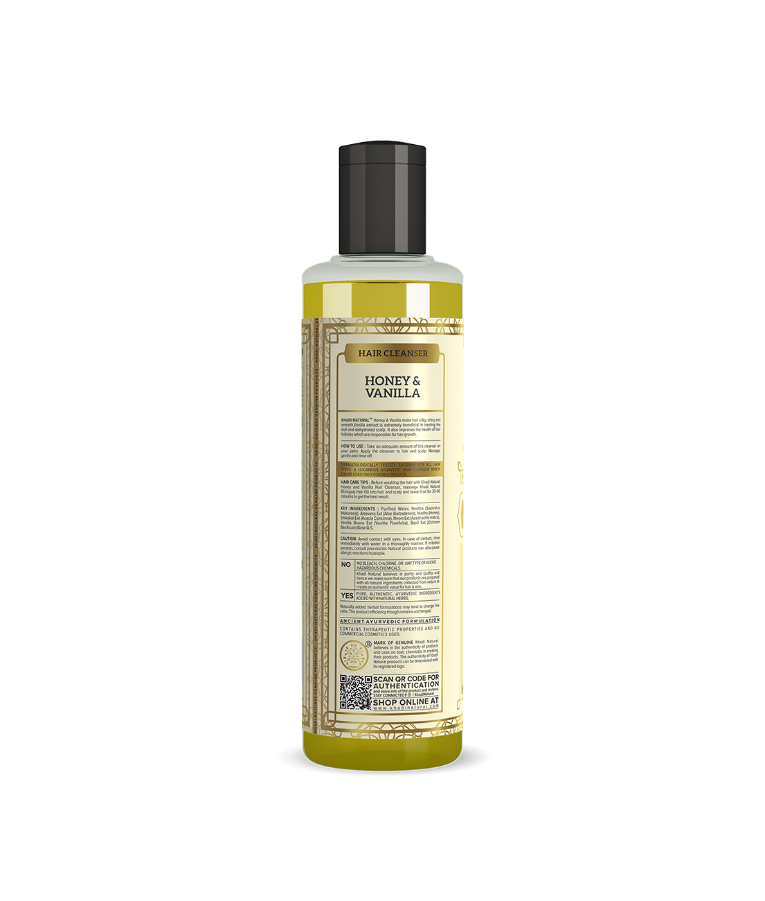 Khadi Natural Honey & Vanilla Hair Cleanser Shampoo Nourishing Care (210ml)