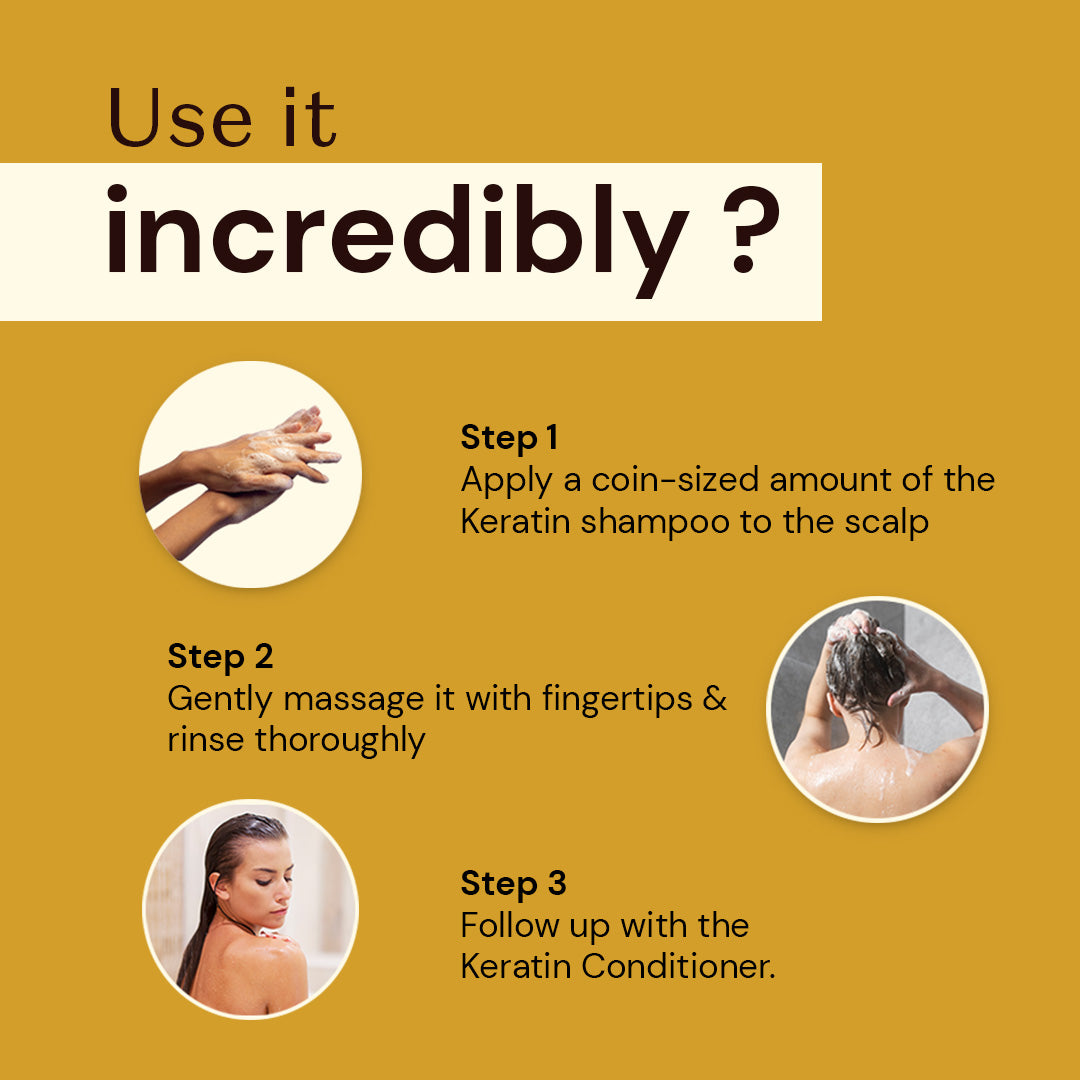 Atulya Keratin & Wheat Protein Shampoo | Strengthens Strands, Reduces Breakage | 300 ml