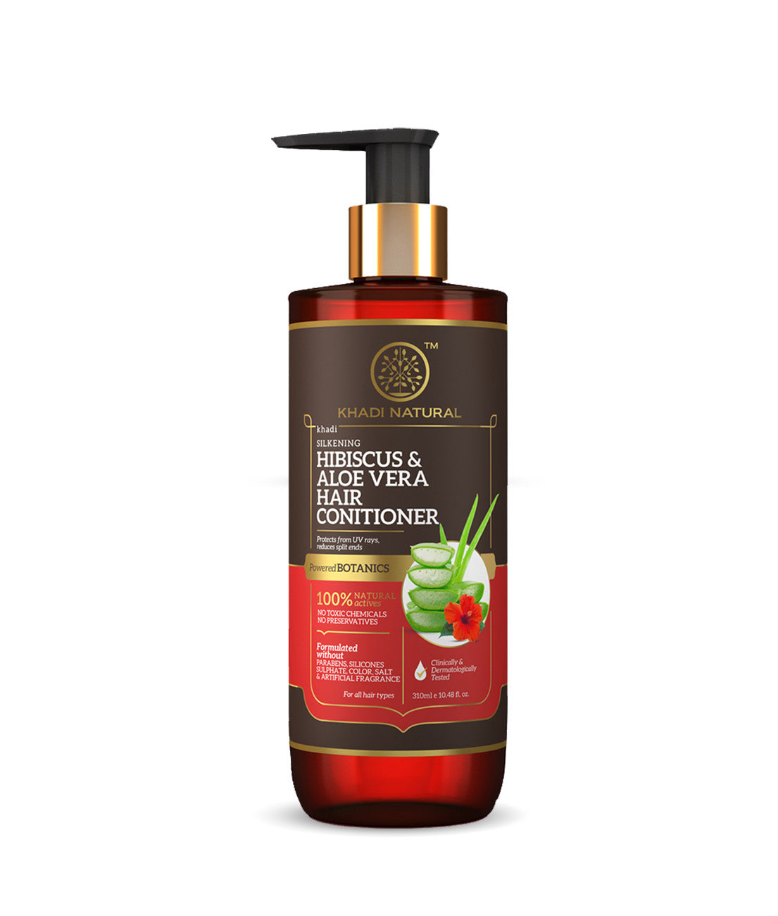 Khadi Natural Hibiscus & Aloevera Hair Conditioner Powered Botanics Smooth Hair (310ml)