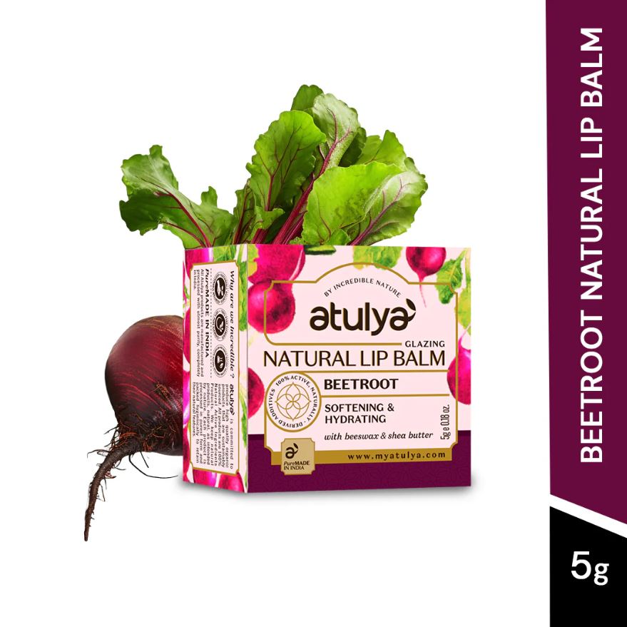 Atulya Beetroot Lip Balm | Softening and Hydrating - 5gm