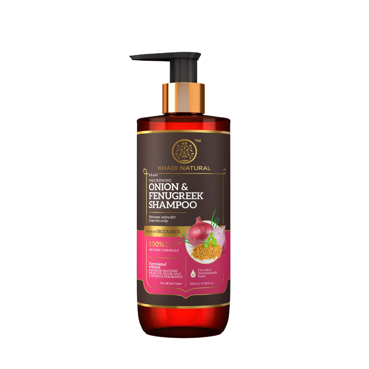 Khadi Natural Onion & Fenugreek Shampoo Powered Botanics Prevent Hair Fall (310ml)