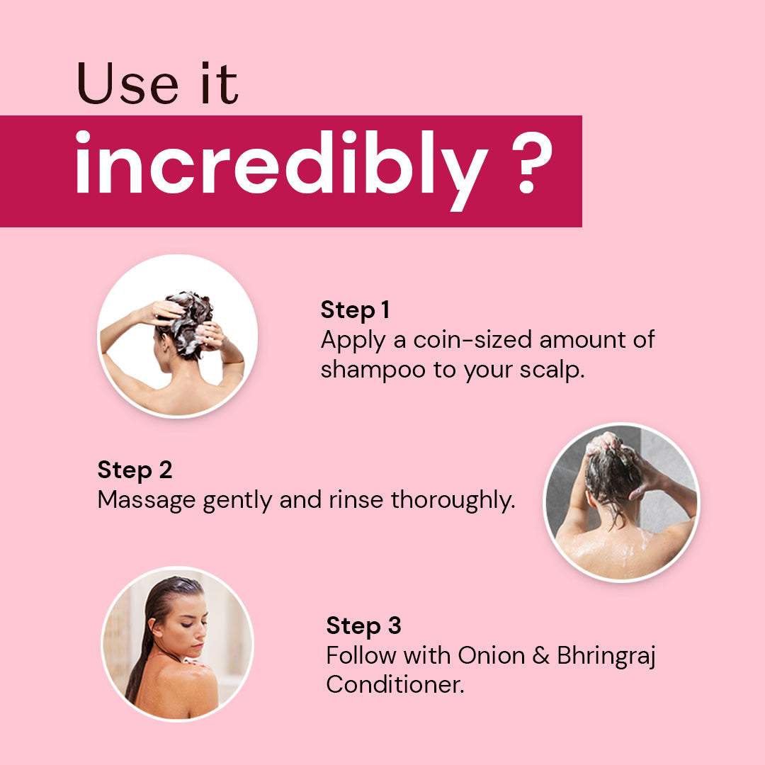 Atulya Onion & Bhringraj Shampoo | Deep Cleanse, Scalp Nourishment | 300 ml