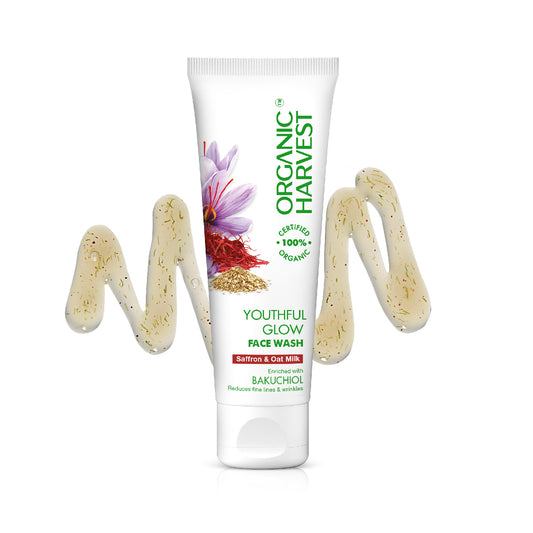 Youthful Glow Face Wash: Saffron & Oat Milk | For Deep Cleansing | Removes Impurities - 100gm
