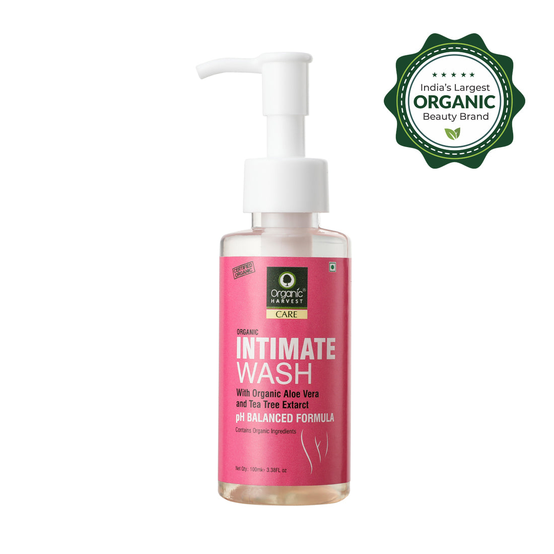 Daily Intimate Feminine Wash, Infused with the Goodness of Organic Aloe Vera and Tea Tree Extracts