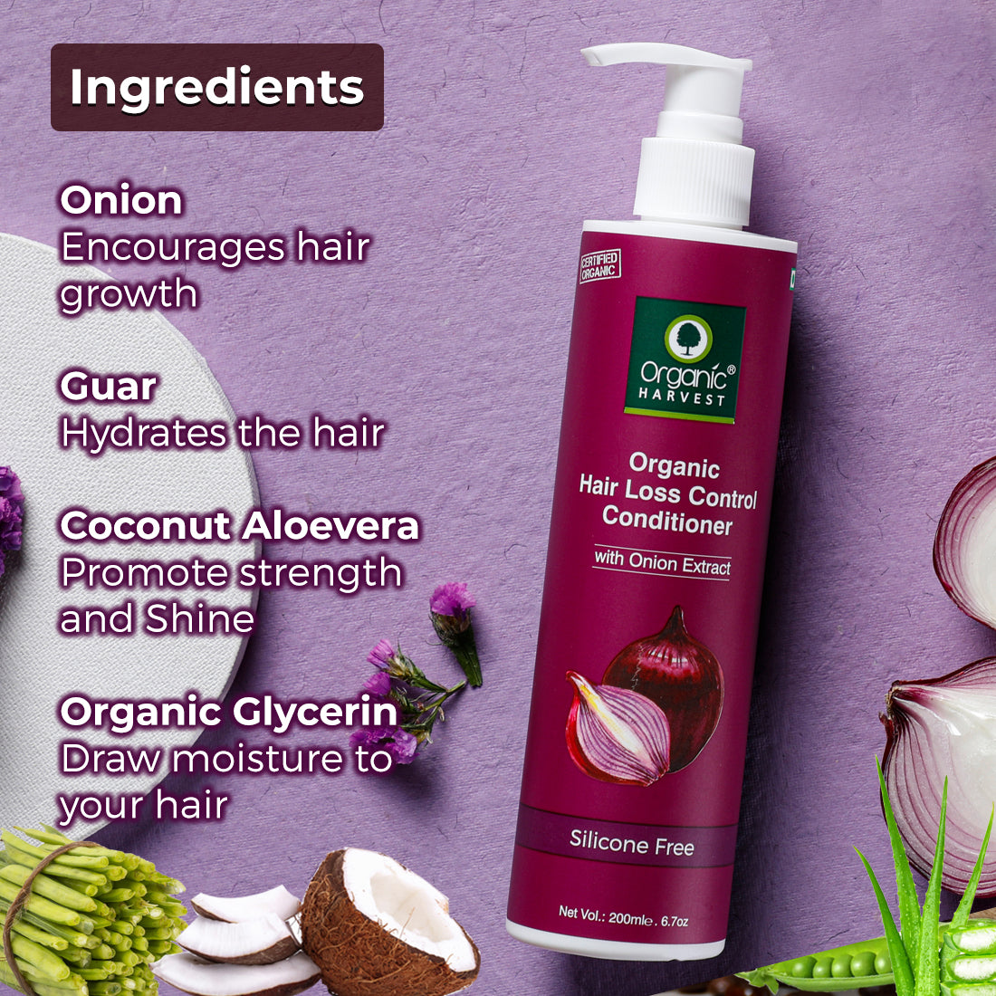 Red Onion Conditioner For Hair Fall Control & Hair Growth | Suitable for All Type Hair | Anti Hairfall Conditioner - 200ml