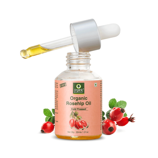 Cold-Pressed Rosehip Seed Oil, Boosts Collagen Production, Reduces Dullness & Hyper-pigmentation, For Healthy Hair & Skin Luminosity - 30ml