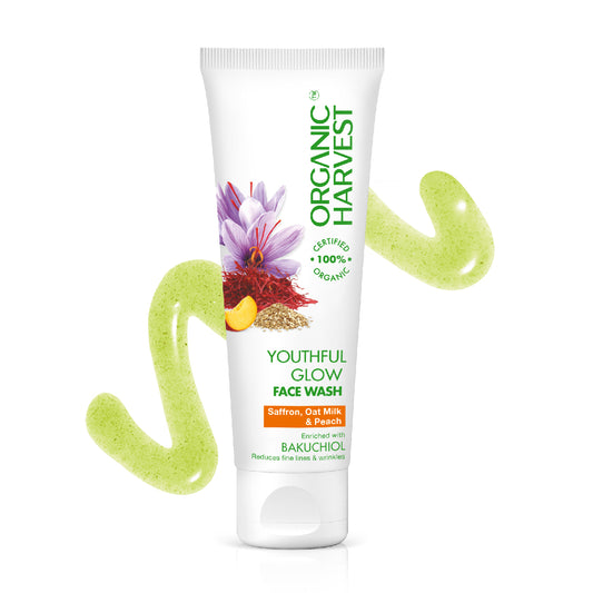 Youthful Glow Face Wash Infused with Saffron, Oat Milk & Peach Extracts - 100gm