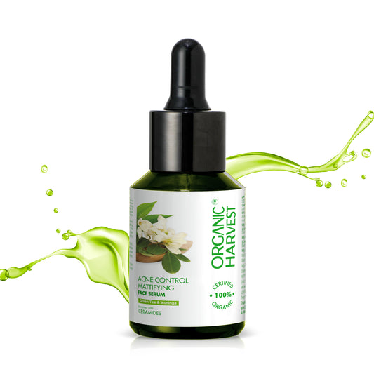 Acne Control Mattifying Face Serum with Green Tea & Moringa Extracts - 30ml