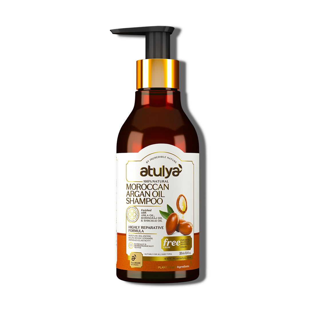 Atulya Moroccan Argan Oil Hair Cleanser | Gently Cleanses & Adds Gloss | Sulphate Free | 300 ml