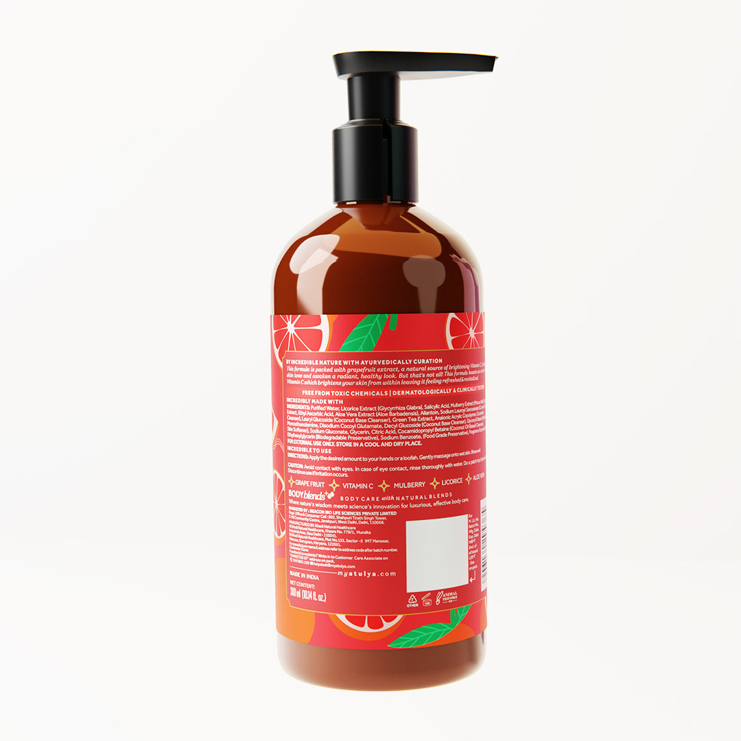 Atulya Grapefruit & Vitamin C Body Wash | Brightens & Refreshes Skin | SLS & Paraben Free | For All Skin Types | 300 ml