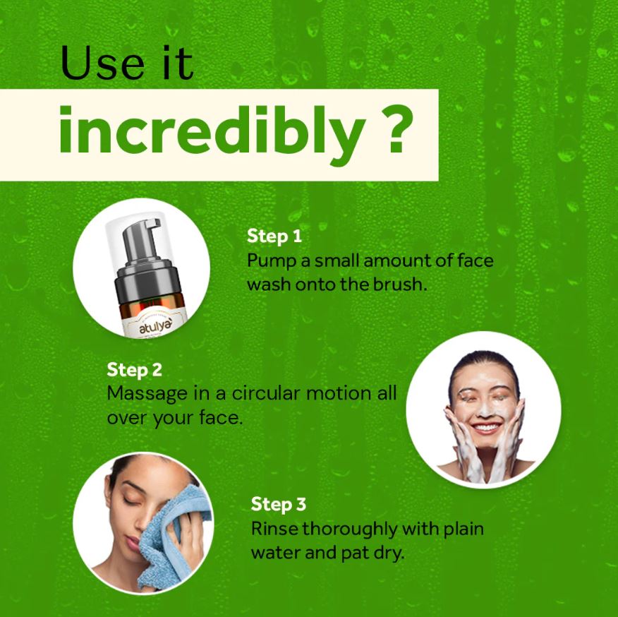 Atulya Tea Tree & Neem Foaming Face Wash With Pump | Prevents Acne - 100ml