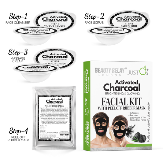 Activated Charcoal Facial Kit With Peel Off Rubber Mask