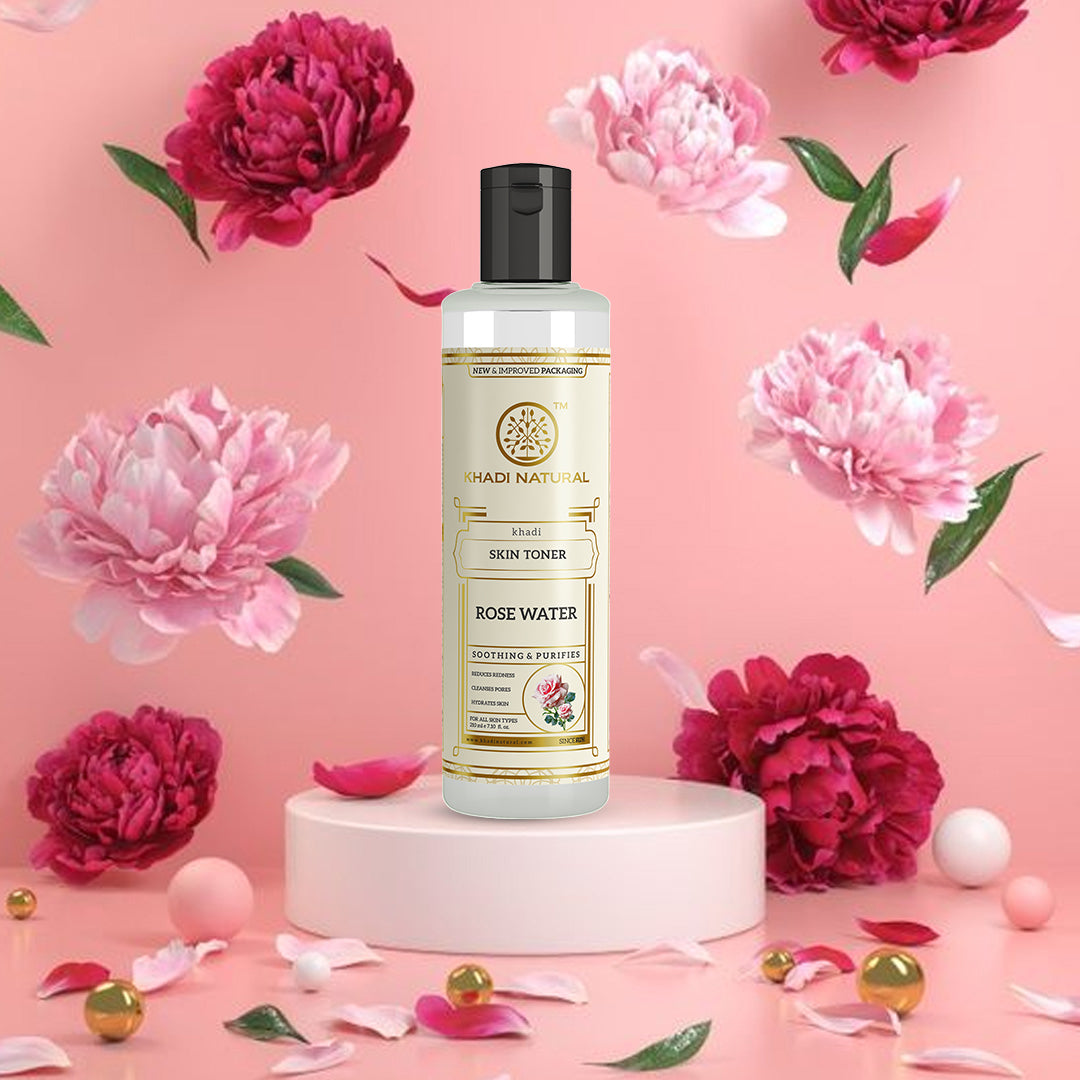 Khadi Natural Pure Rose Water Refreshing Skin Toner Pack of 2 (420ml)