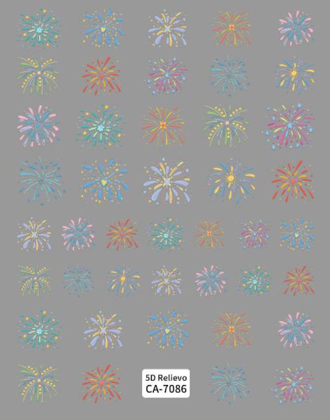 5D Self-Adhesive Nail Art Stickers - Colors 7086