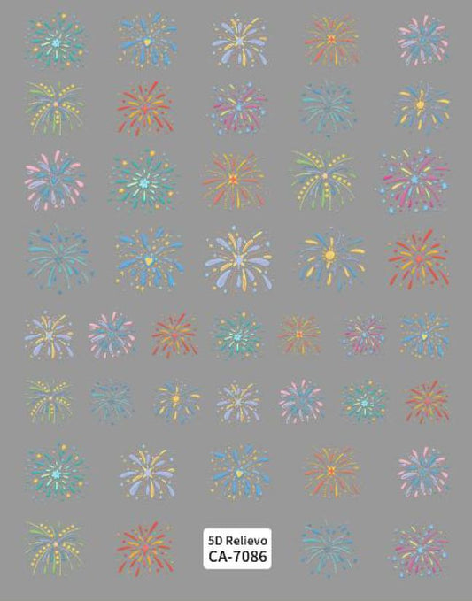 5D Self-Adhesive Nail Art Stickers - Colors 7086