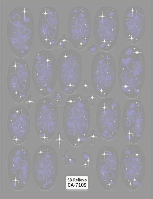 5D Self-Adhesive Nail Art Stickers - Love 7109