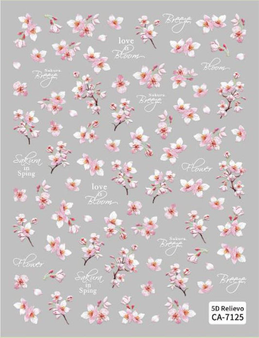 5D Self-Adhesive Nail Art Stickers - Spring 7125