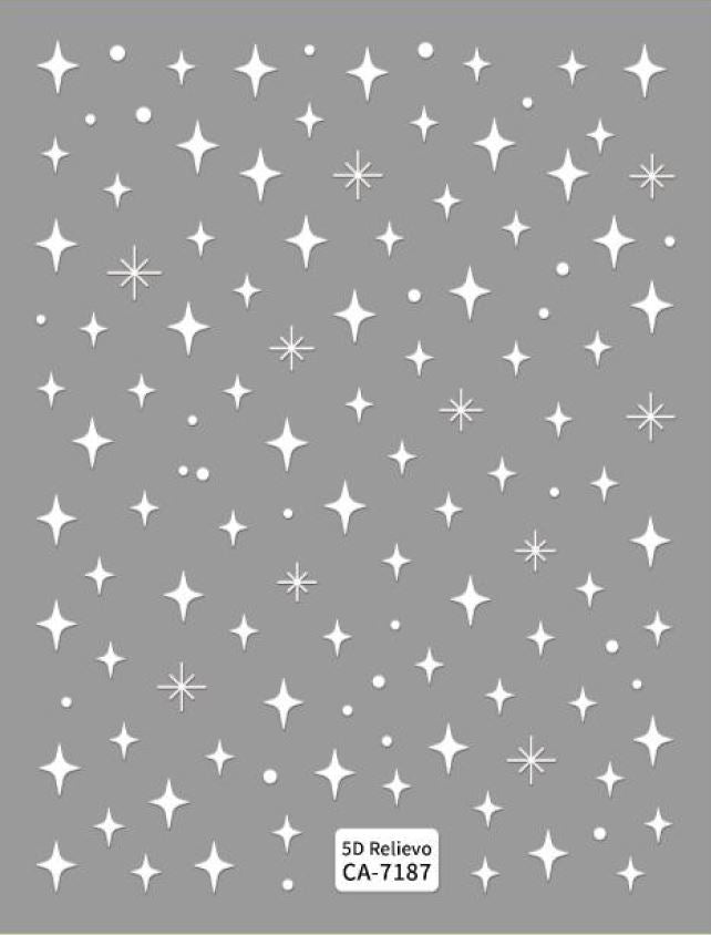 5D Self-Adhesive Nail Art Stickers - Cross 7187