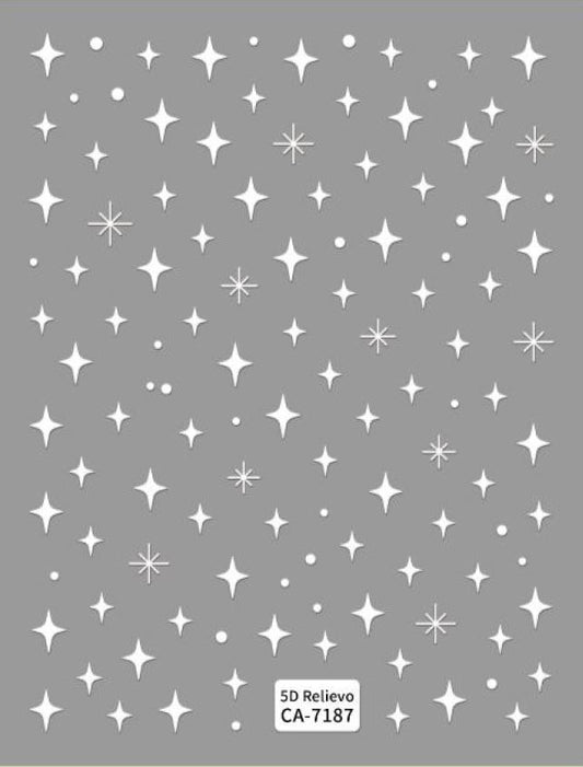 5D Self-Adhesive Nail Art Stickers - Cross 7187