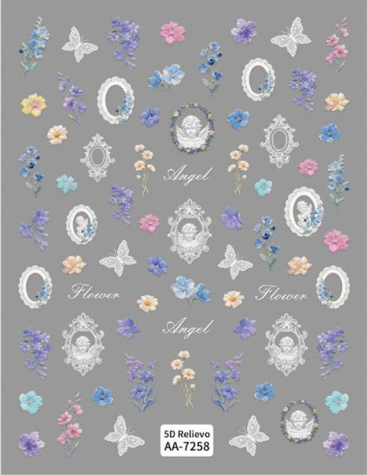 5D Self-Adhesive Nail Art Stickers - Angel 7258
