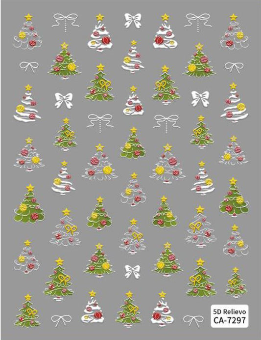 5D Self-Adhesive Nail Art Stickers - X-Mas 7297