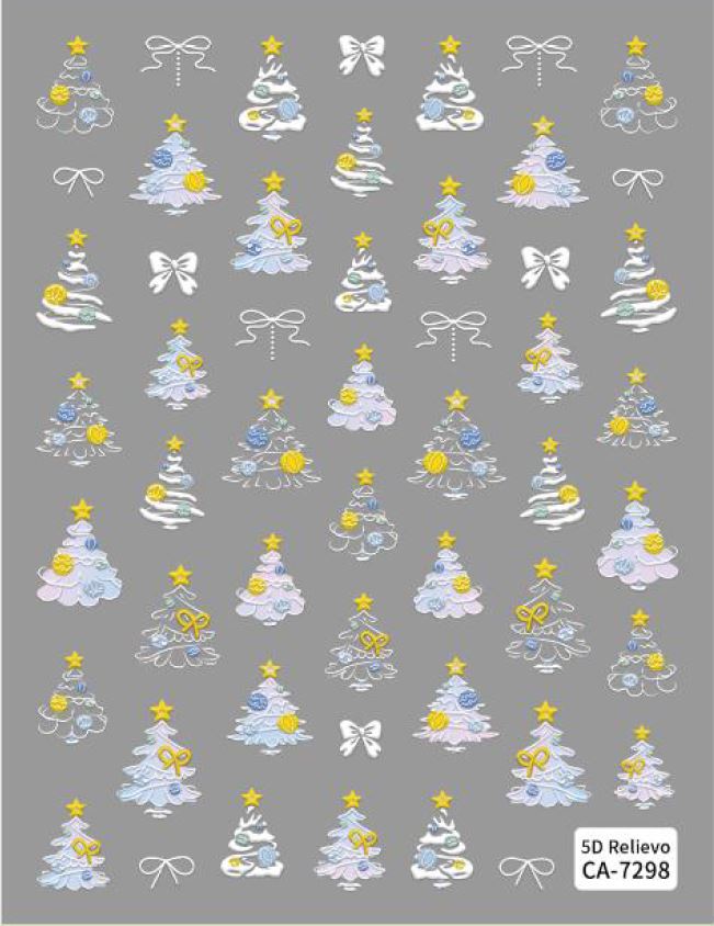 5D Self-Adhesive Nail Art Stickers - X-Mas 7298